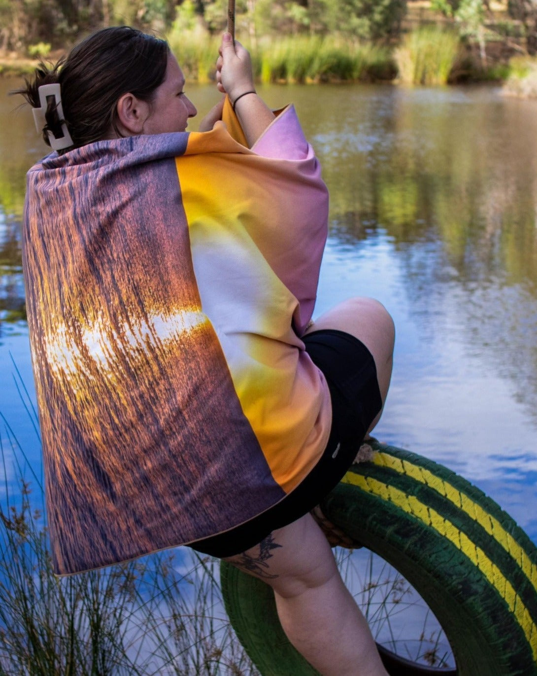 Sunset adventure towel