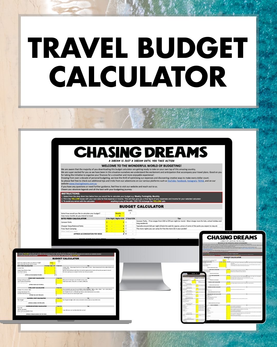 Travel Australia Budget Calculator